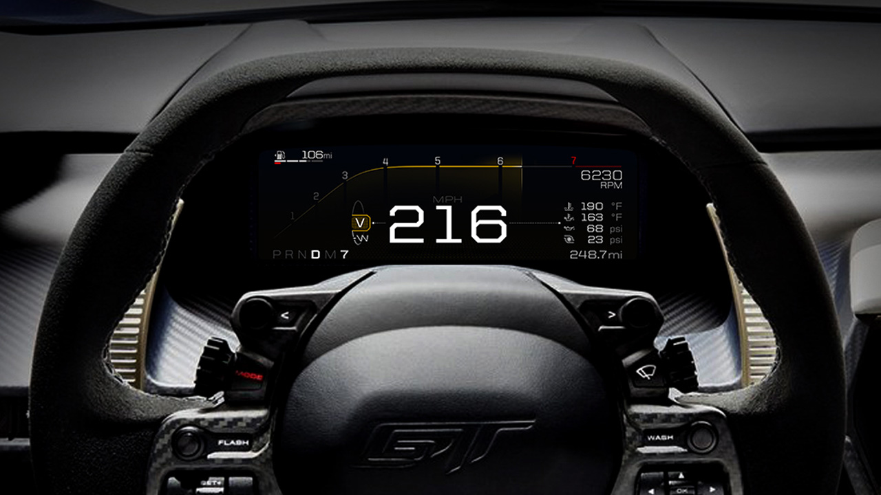 Ford GT: arriva il nuovo display digitale adattivo thumbnail