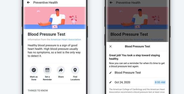 Facebook Preventive Health: il tool per non dimenticare la propria salute thumbnail