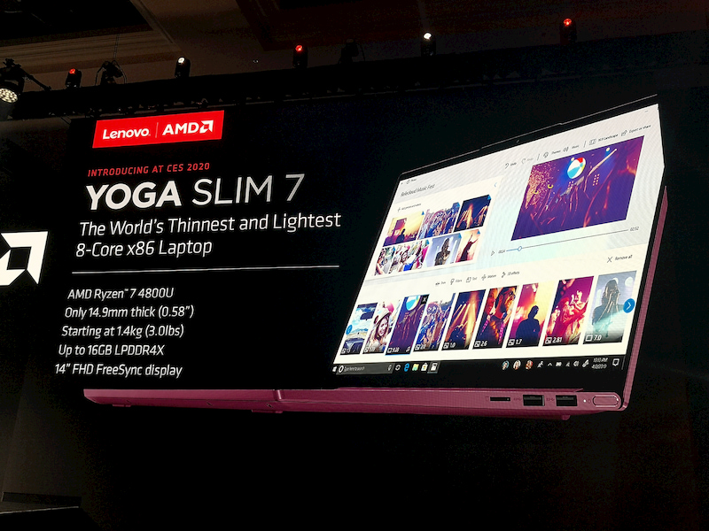 AMD Ryzen Serie 4000 4800U Lenovo Yoga Slim 7