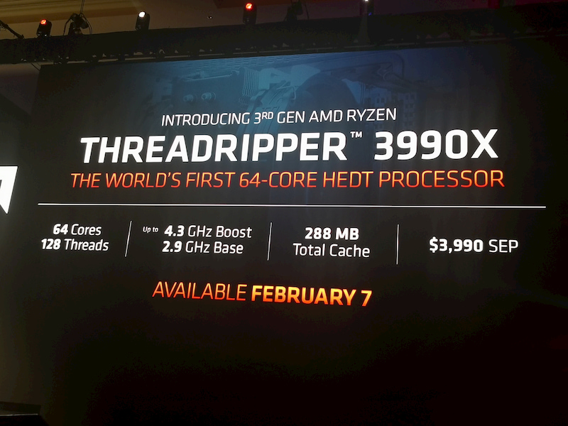 AMD Ryzen Threadripper 3900X disponibilità
