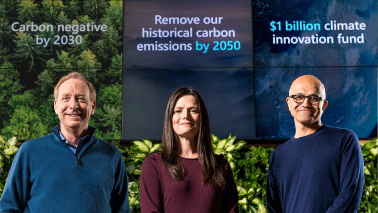 Microsoft si vuole "rimangiare" la CO2 prodotta fino ad oggi thumbnail