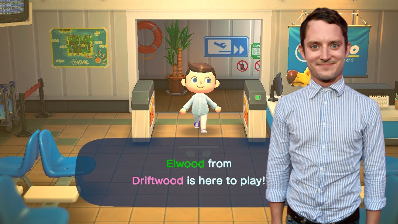 Elijah Wood visita l'isola di una giocatrice di Animal Crossing New Horizons thumbnail