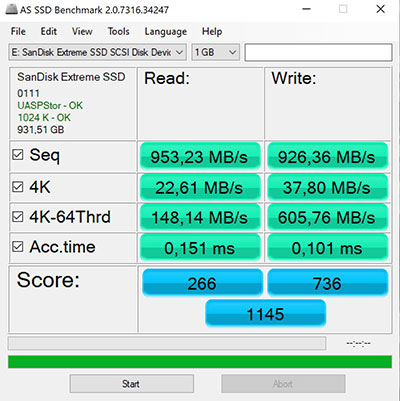 SanDisk Extreme Pro recensione velocità USB-C