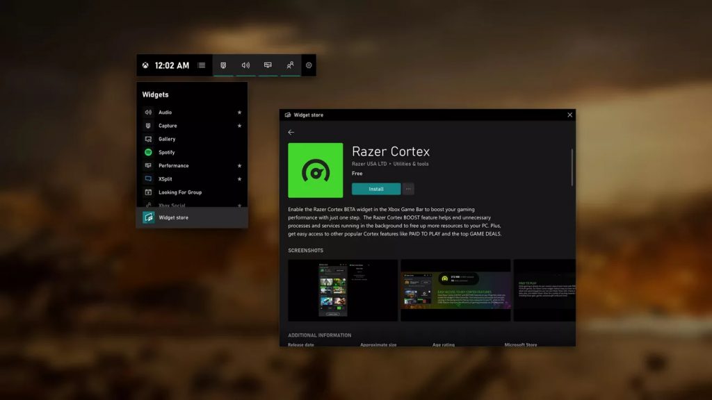 Xbox Game Bar Razer