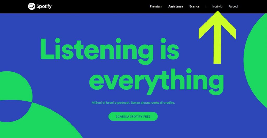 Come ci si iscrive a Spotify?