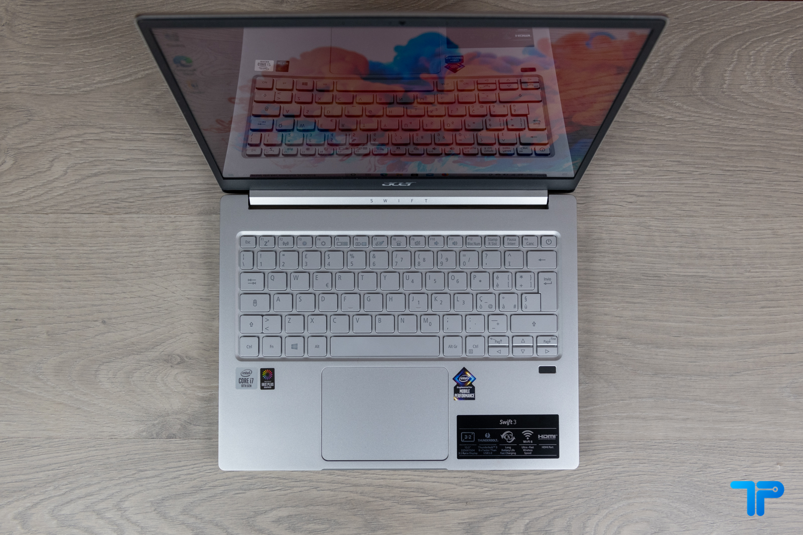 Acer Swift 3 2020 recensione tastiera