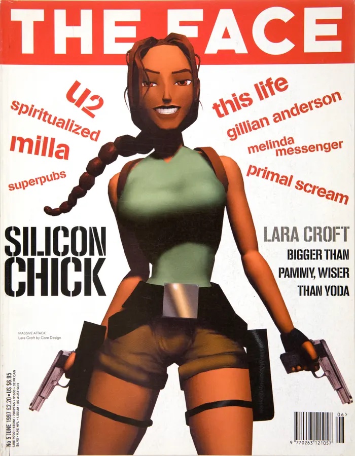La celebre copertina di The Face dedicata a Lara Croft