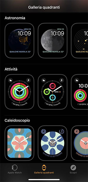 Apple Watch app quadranti