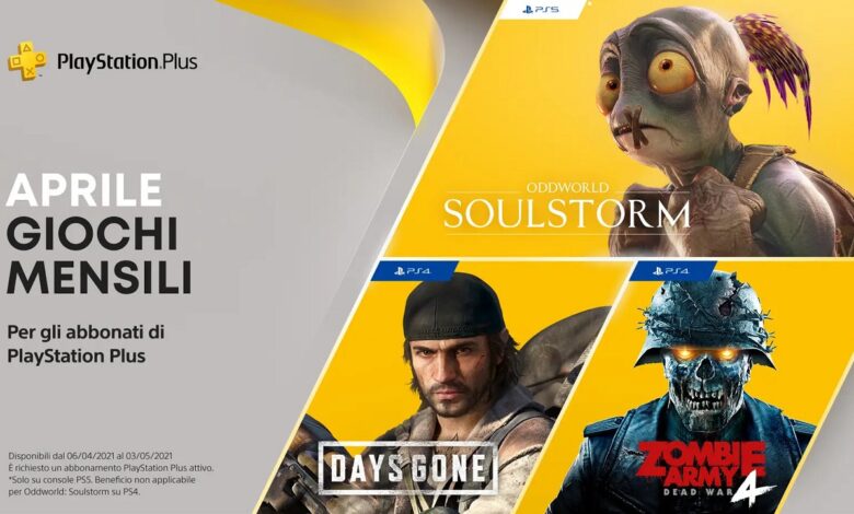 PS Plus aprile 2021: Sony annuncia i giochi gratuiti del mese