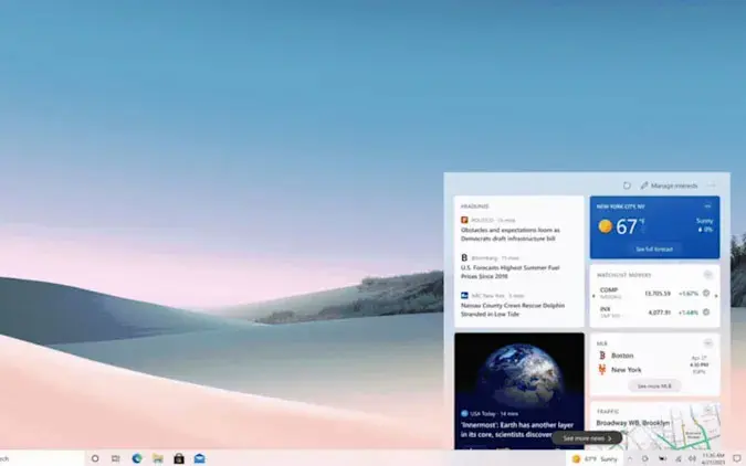 Aggiornamento Windows 10: la taskbar si arricchisce con meteo, news e altro ancora