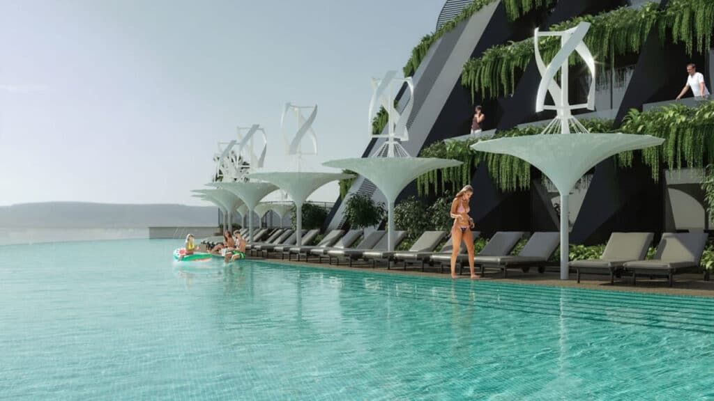 piscine e servizi hotel galleggiante qatar