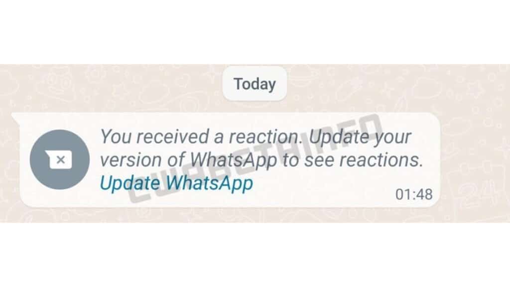 WhatsApp reazioni messaggi