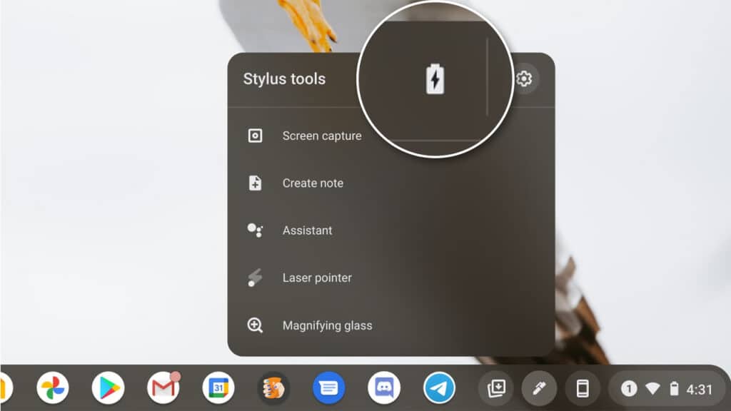 Chrome OS 93 novità - penna