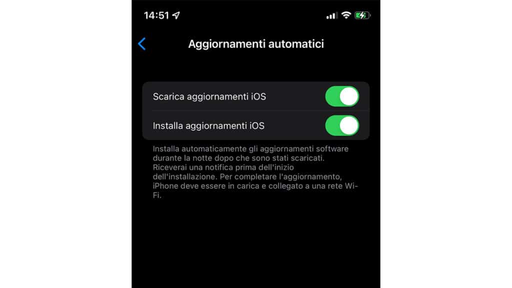aggiornamento iOS 15
