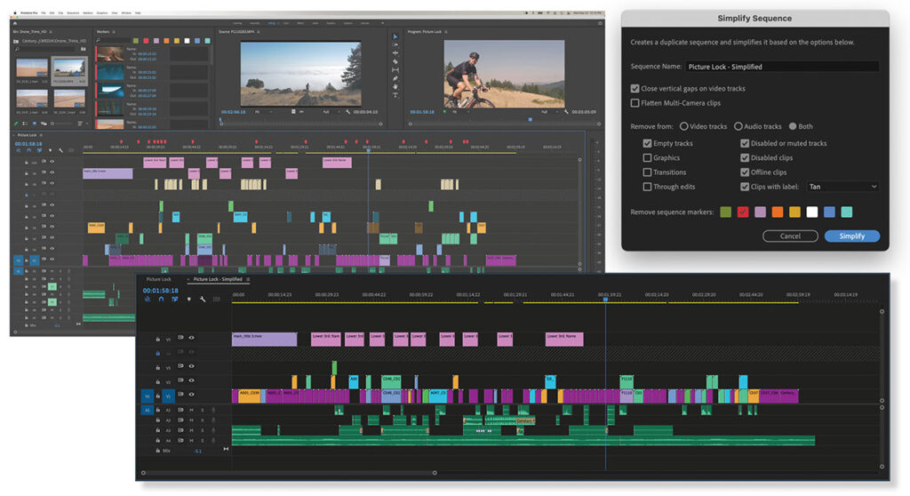 Adobe Premiere Pro semplifica sequenza