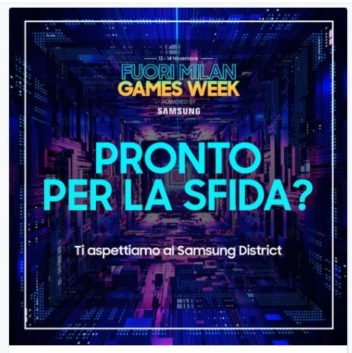 Fuori Milan Games Week samsung-min
