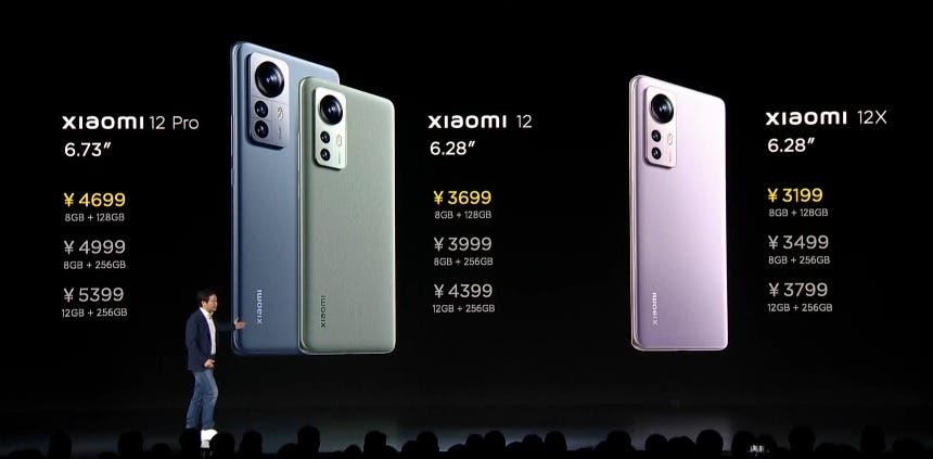 Xiaomi-12-12x- 12 pro differenze
