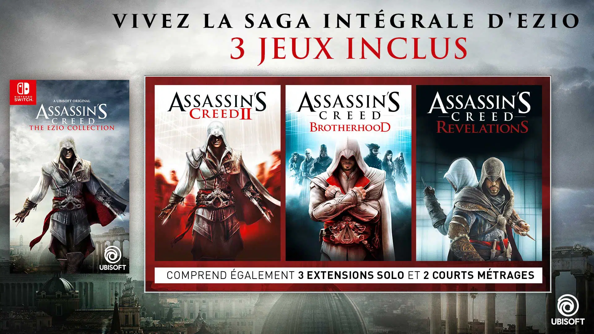 The Ezio Collection di Assassin’s Creed arriva su Nintendo Switch thumbnail
