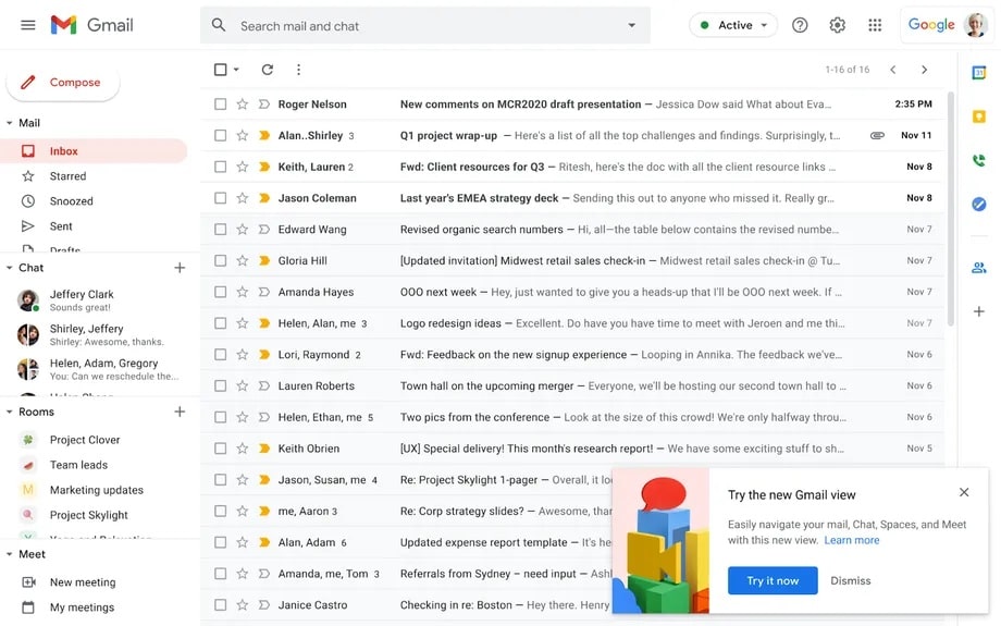gmail cambia interfaccia nuova linea desktop-min