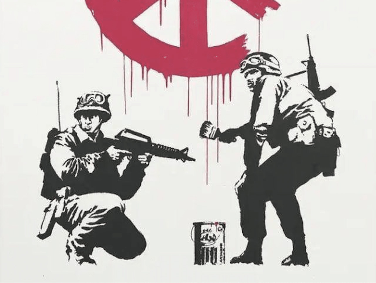 All’asta un’opera di Banksy: il ricavato andrà a sostegno della popolazione ucraina thumbnail