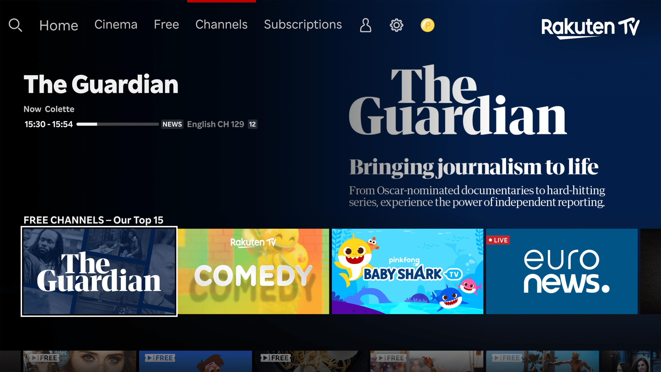 Su Rakuten TV il canale brandizzato The Guardian thumbnail