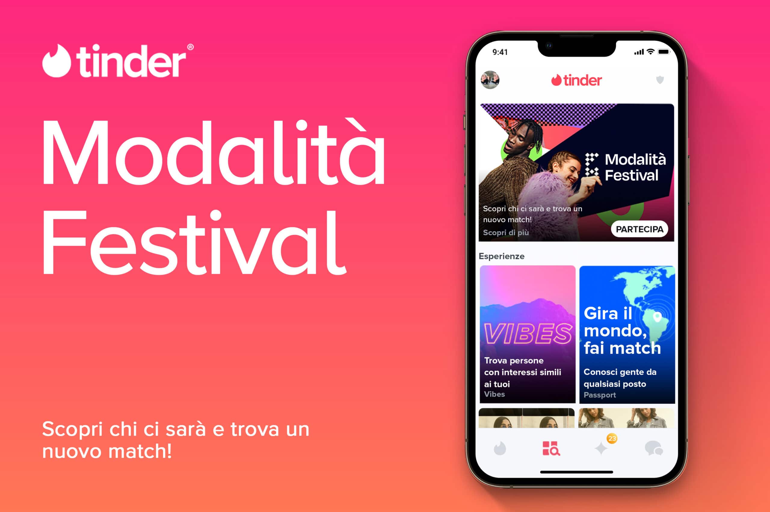 Musica e incontri dal vivo: Tinder lancia la Modalità Festival thumbnail