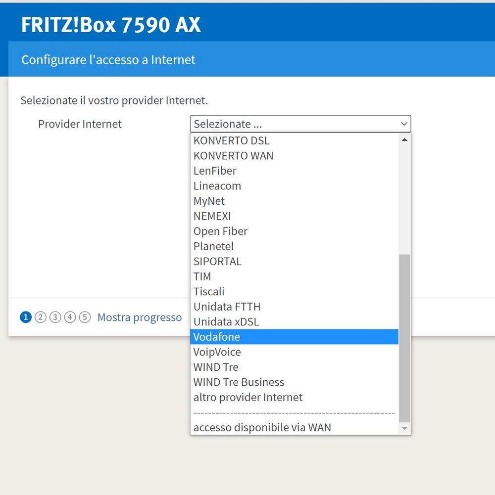 fritzbox 7590 ax provider