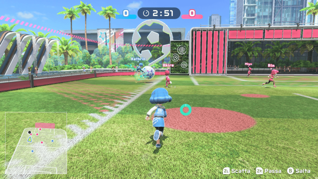 Nintendo Switch Sports recensione calcio