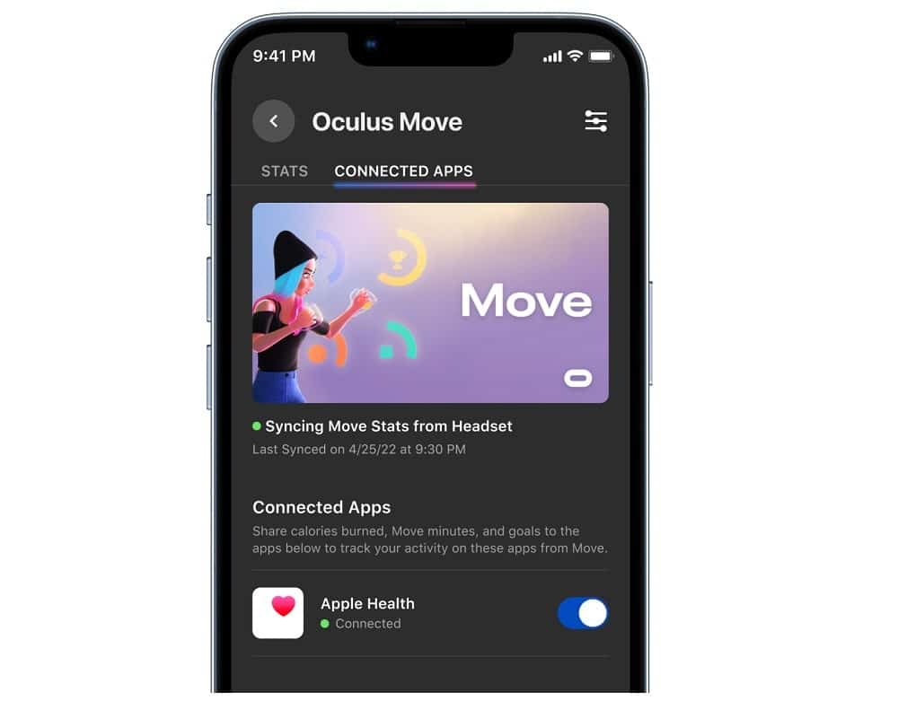 Oculus Move Apple Health Connected min