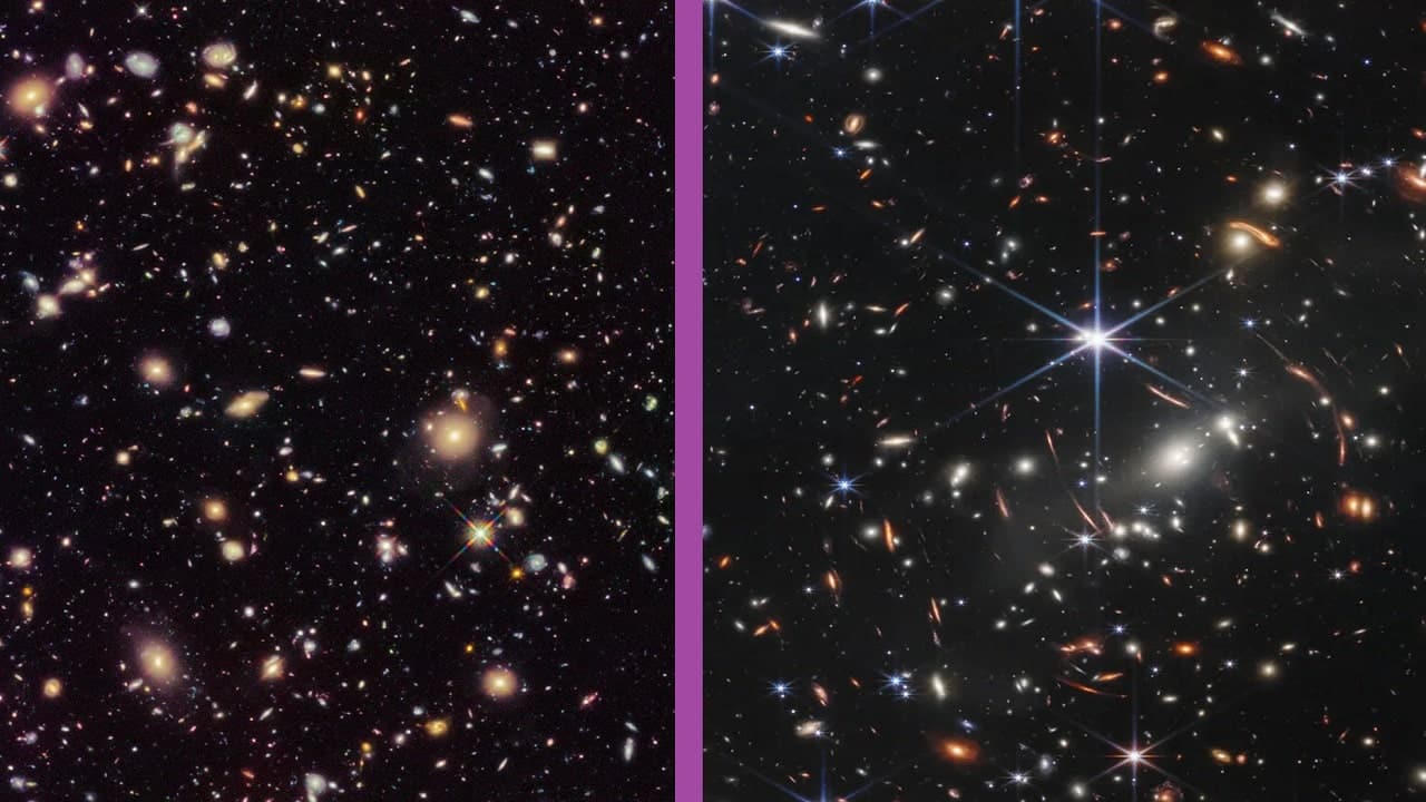 Hubble e James Webb: confronto fra le immagini dei telescopi spaziali thumbnail