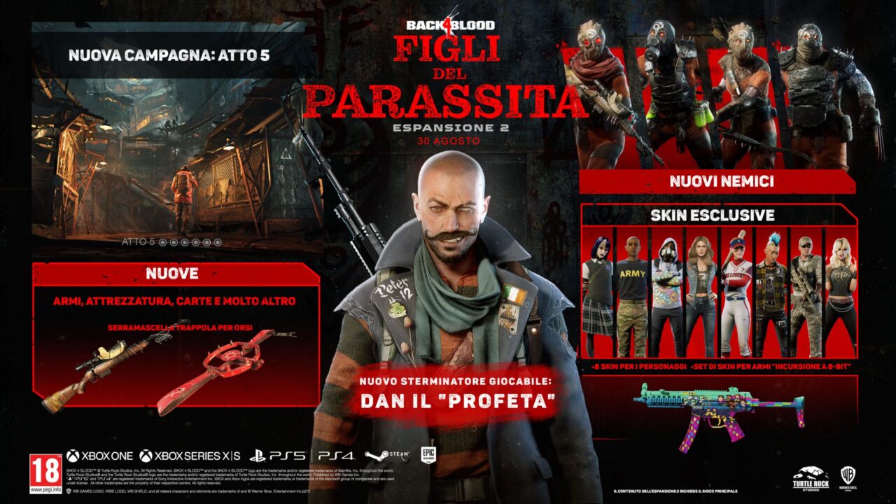 Figli del Parassita: il nuovo DLC di Black 4 Blood è disponibile da domani thumbnail
