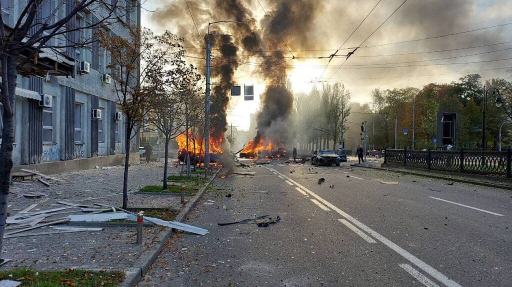 bombardamento su Kiev 10 ottobre 2022