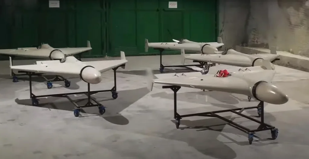 droni iraniani Shahed-136 utilizzati dall'esercito russo