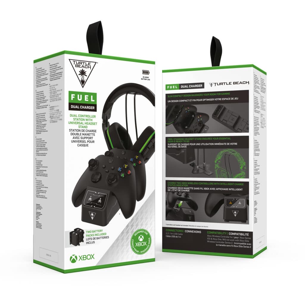 Turtle Beach Fuel Dual Charger 3D Packaging ROW Front View