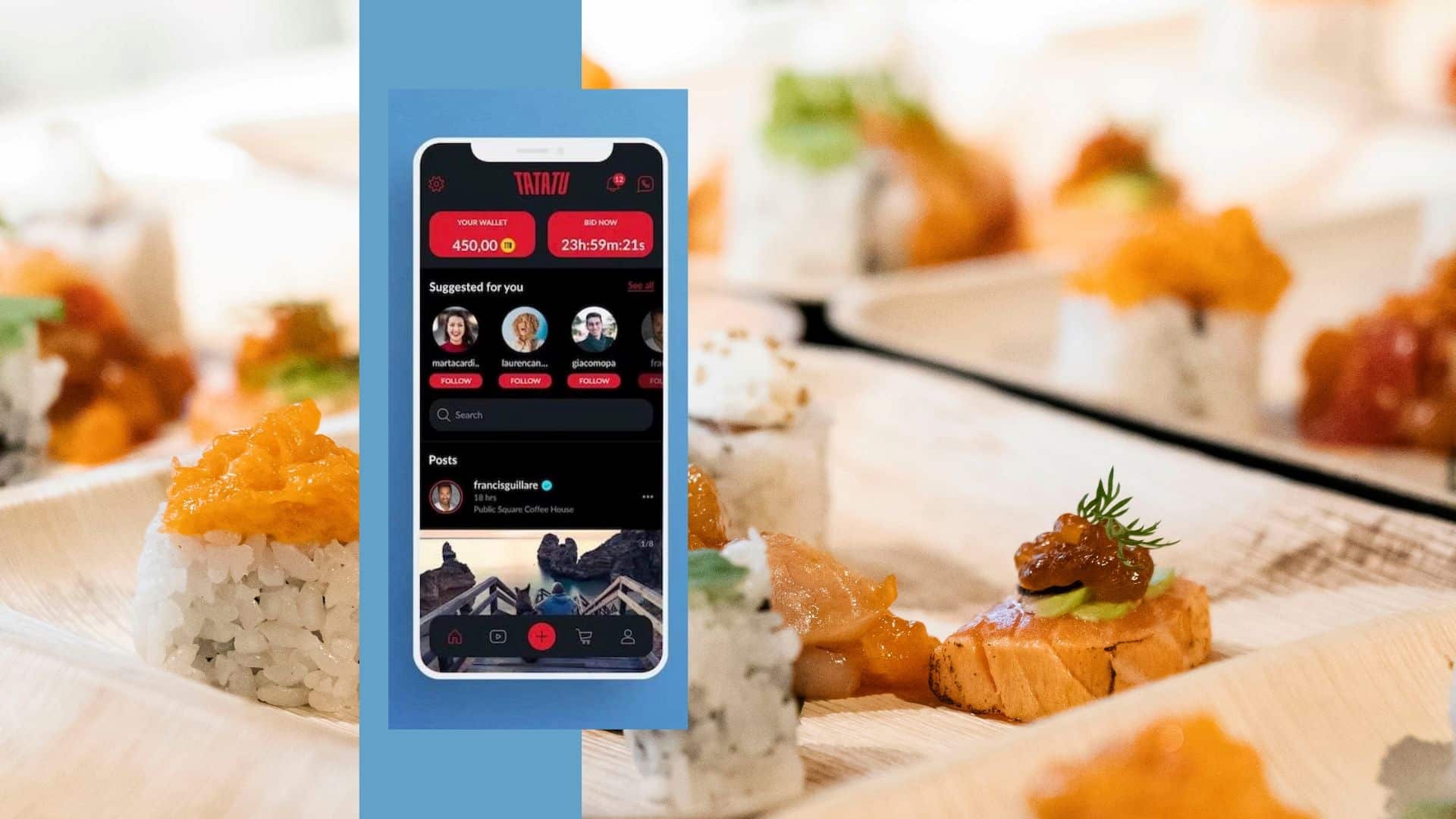 Pagare il sushi con i Coin Virtuali? Da Basara si paga con l'app TaTaTu thumbnail