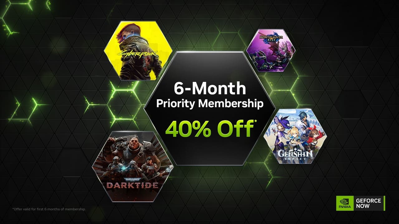 GeForce NOW: 6 mesi di abbonamento Priority con uno sconto del 40% thumbnail