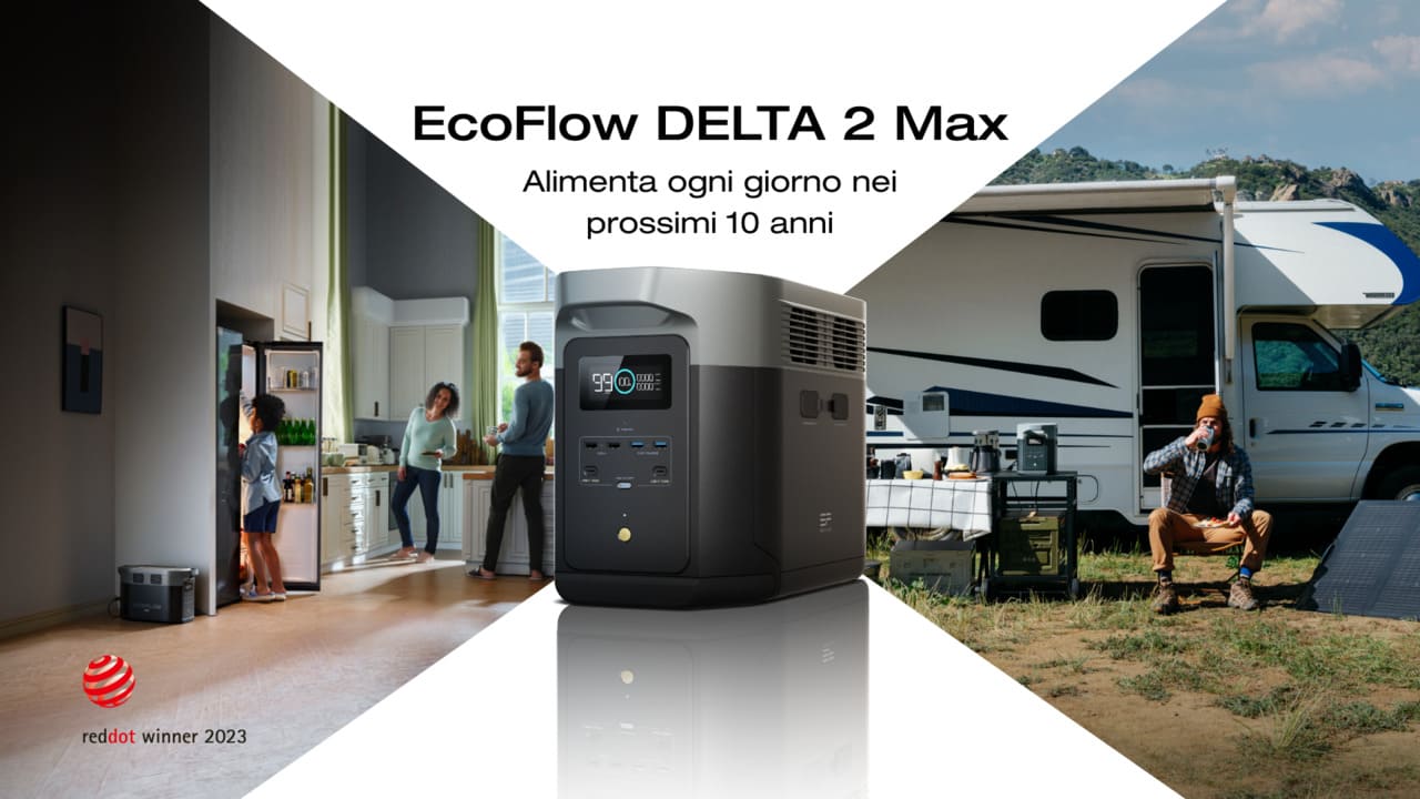 EcoFlow lancia l'alimentatore portatile Delta 2 Max: energia ogni giorno per 10 anni thumbnail