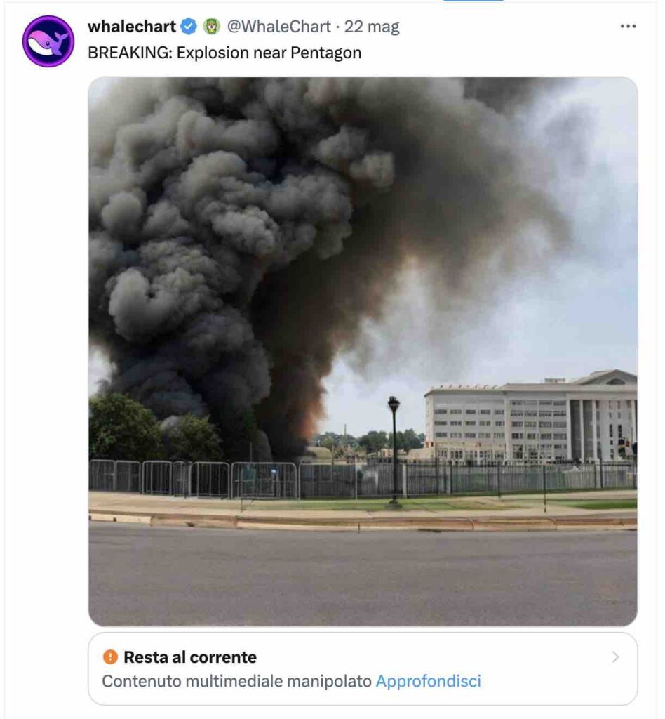 Tweet Pentagono fake news