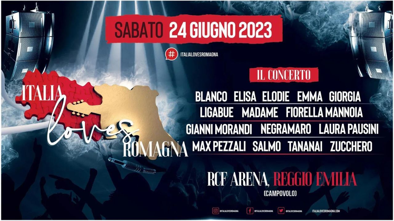 Tutti gli artisti di Italia Loves Romagna, il concerto per l'Emilia Romagna thumbnail