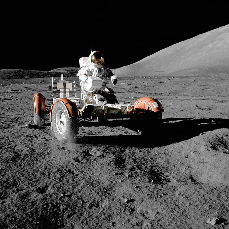 moon vehicle astronaut space travel moon buggy