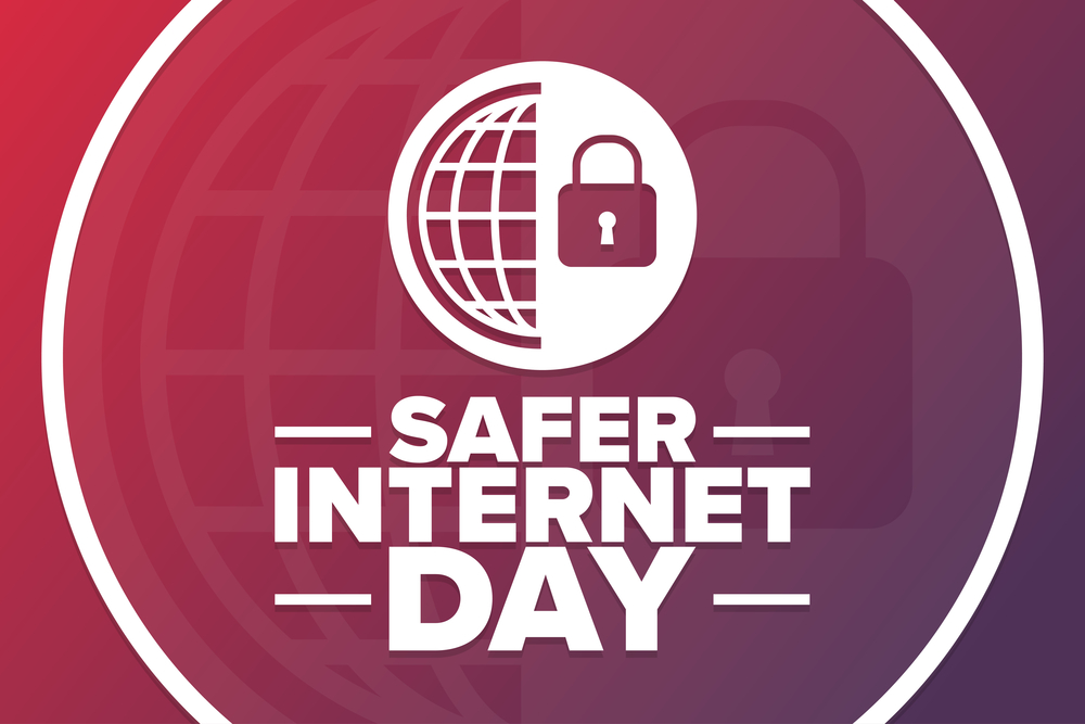 Safer Internet Day. Holiday concept. Template for background, ba