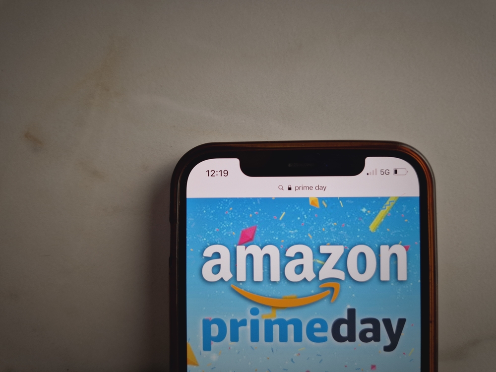 Amazon Prime Day logo displayed on mobile phone
