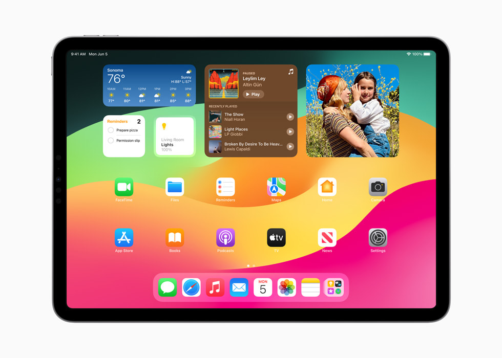 iPadOS 17 widget interattivi