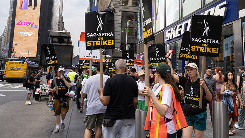 A SAG AFTRA Demonstration in New York