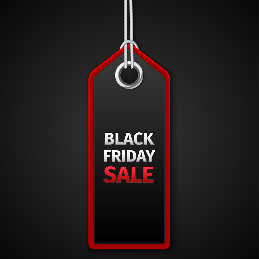Black Friday sales tag. EPS 10 vector