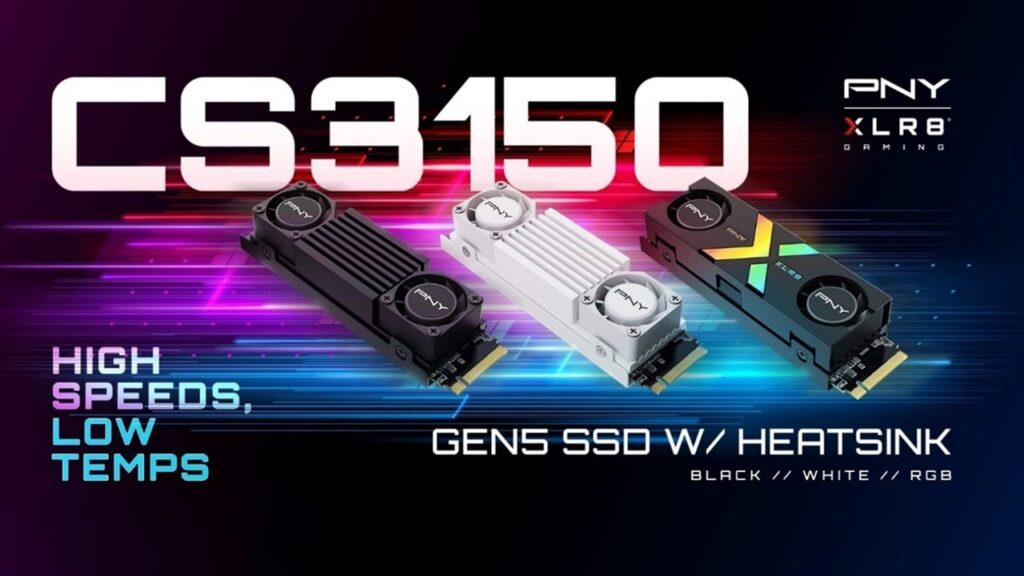 PNY annuncia la nuova SSD CS3150 M.2 NVMe PCIe Gen5 x4 con dissipatore integrato min