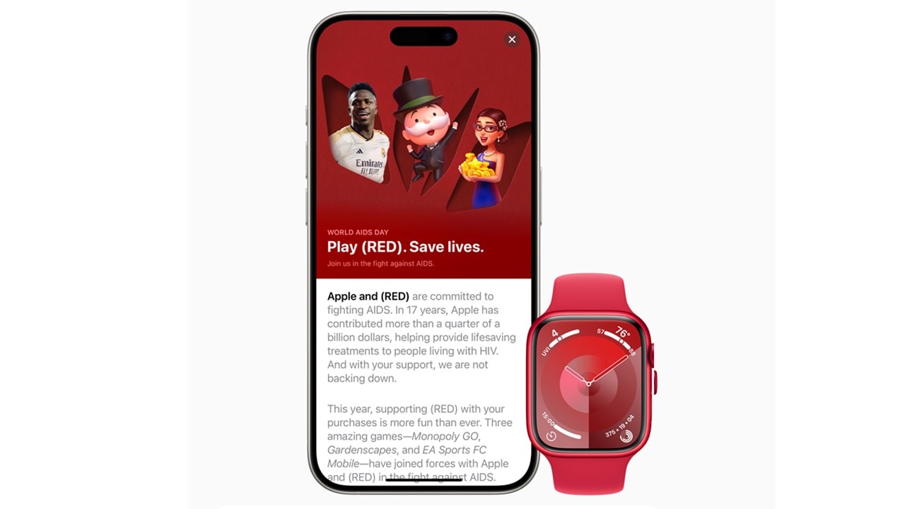 Apple a sostegno della Giornata mondiale contro l'AIDS con (RED) thumbnail