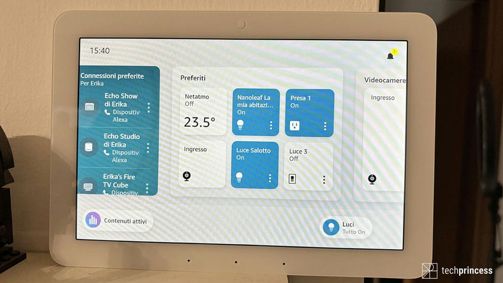 Amazon Echo Hub controllo smart home