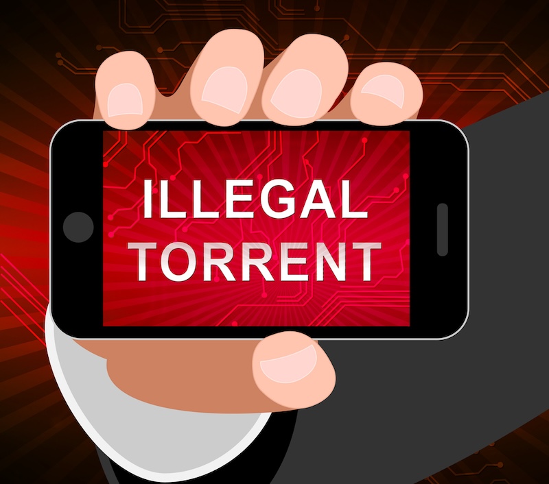 Illegal Torrent Unlawful Data Download 2d Illustration