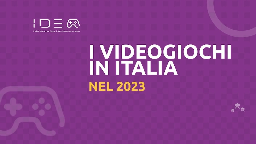 Copertina rapporto videogiochi 2023 in Italia di IIDEA